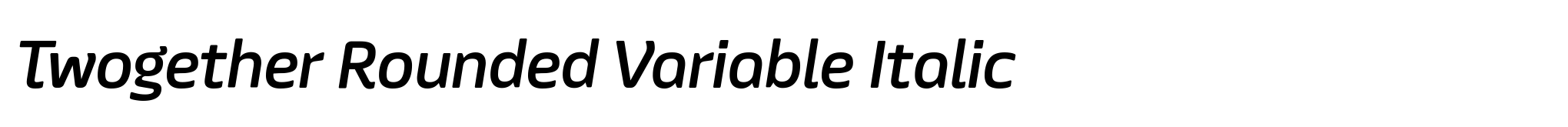 Twogether Rounded Variable Italic image
